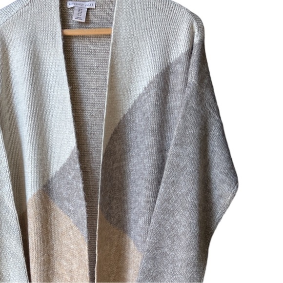 Sincerely Jules Color Block Long Open Cardigan Sweater SZ 1X - Picture 4 of 8